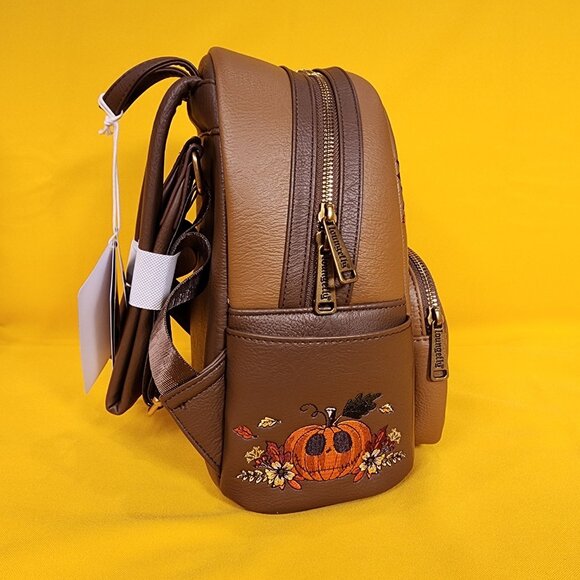 Disney The Nightmare Before Christmas Zero & Fall Pumpkin Head GID Mini Backpack - Picture 6 of 13